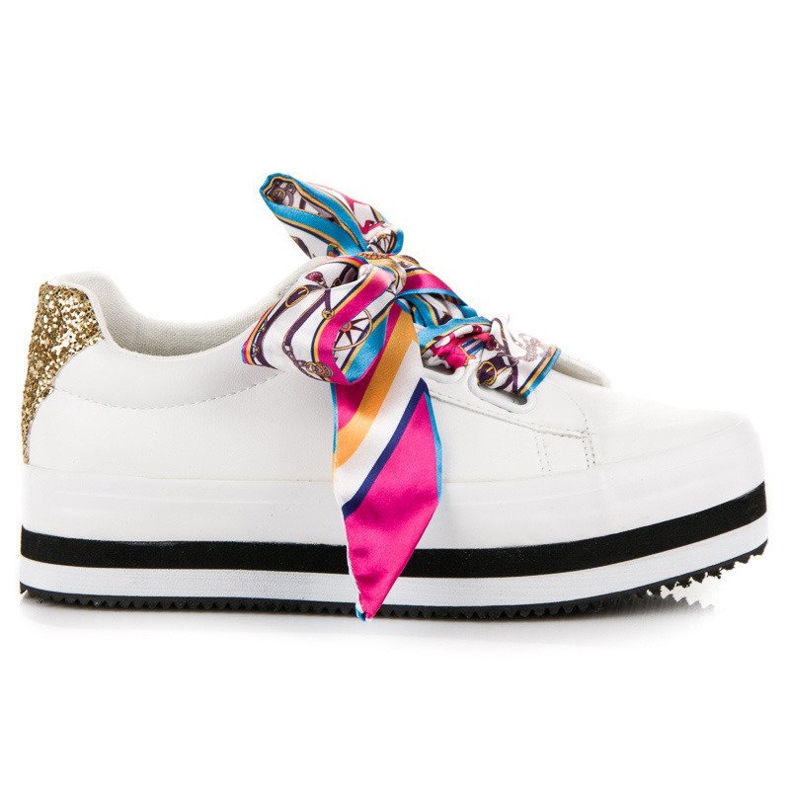 Vices Stylische Turnschuhe auf der Lasterplattform weiß