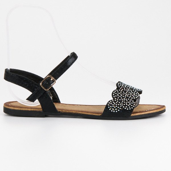 Comer Flache Sandalen mit Schnallenverschluss schwarz