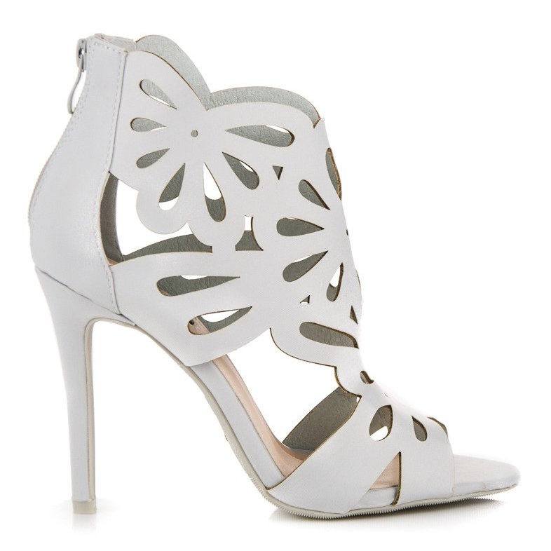 Vices Elegante Sandalen mit Lasteroberteil grau