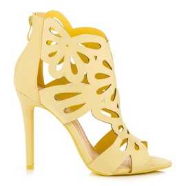 Vices Elegante Sandalen mit Lasteroberteil gelb