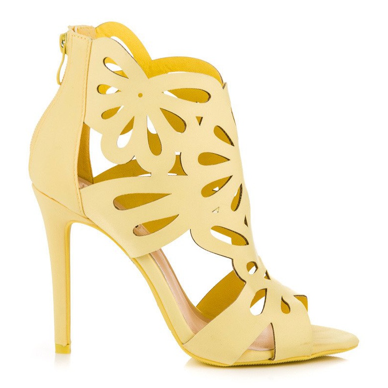 Vices Elegante Sandalen mit Lasteroberteil gelb