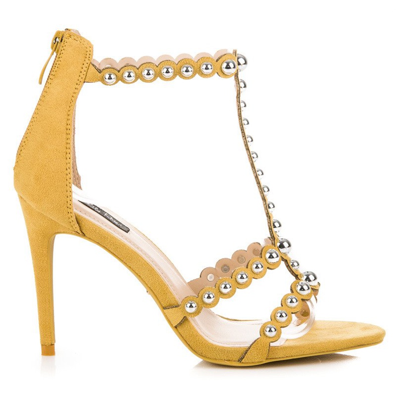 Gelbe Wildledersandalen