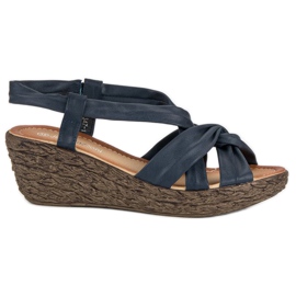 Keilsandalen zum Hineinschlüpfen blau