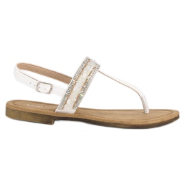 Small Swan Weiße Flip-Flops