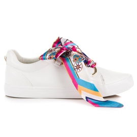 Vices Weiße gebundene Turnschuhe Laster