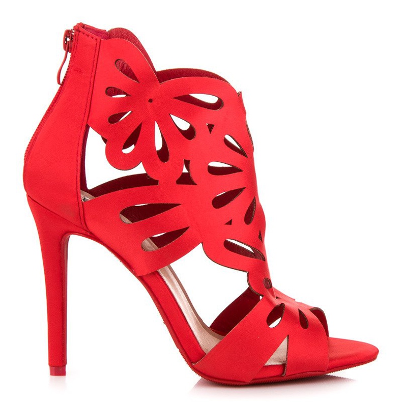 Vices Elegante Sandalen mit Lasteroberteil rot