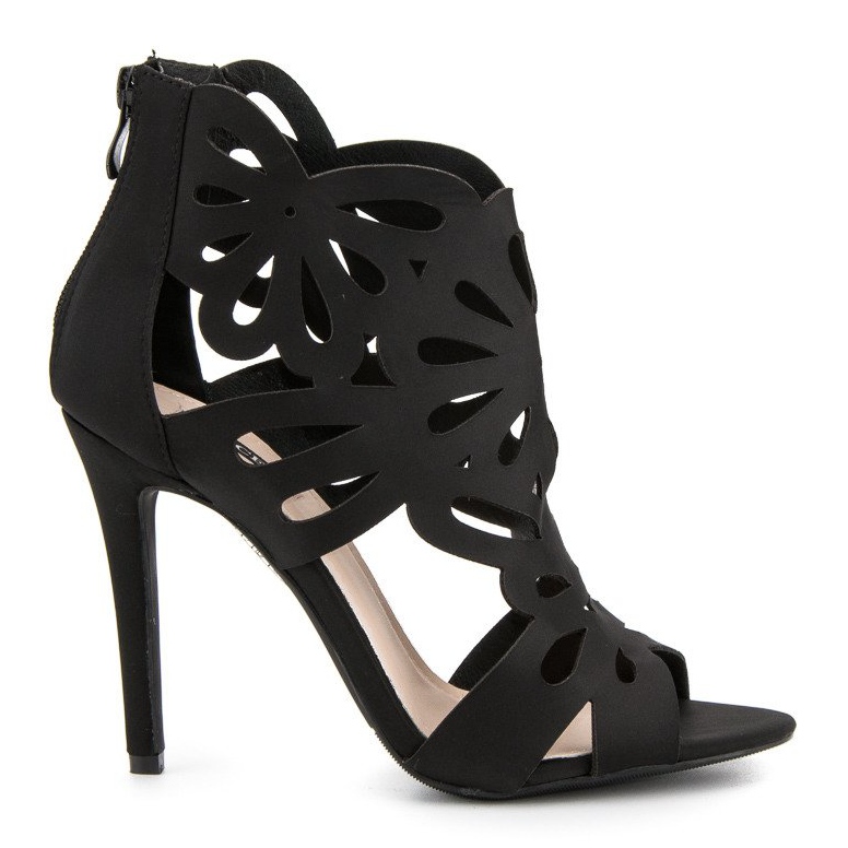 Vices Elegante Sandalen mit Lasteroberteil schwarz