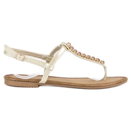 Comer Hellgoldene Sandalen