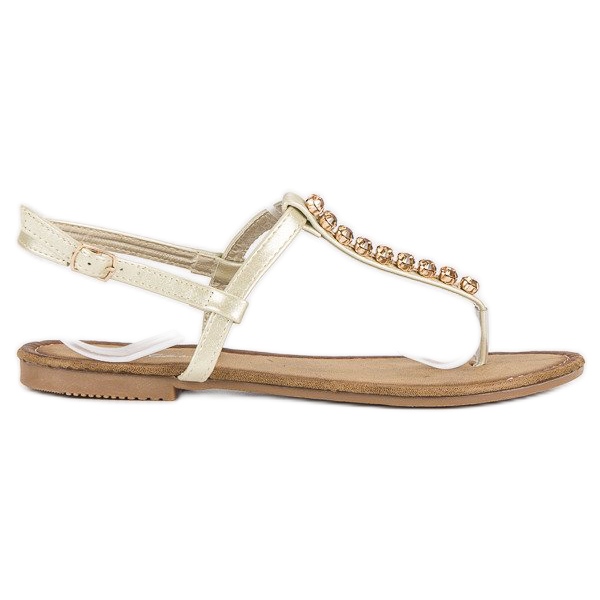 Comer Hellgoldene Sandalen