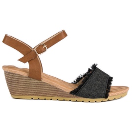 Bequeme Keilsandalen braun