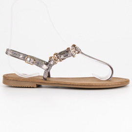 Comer Sandalen mit Schnallenverschluss grau
