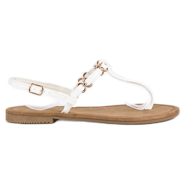 Comer Weiße flache Flip-Flops