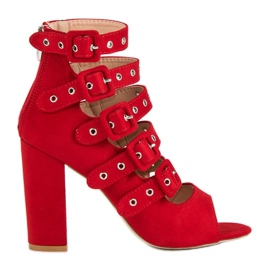 Vices Rocksandalen auf dem Lasterpfosten rot