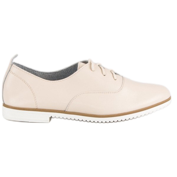 Hellbeige Lederschuhe von MAZARO