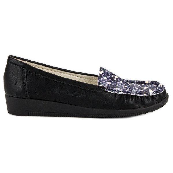 Tullo Schwarze Loafer