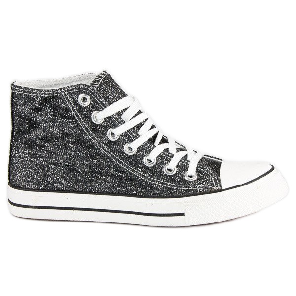 Hohe Turnschuhe für Damen grau