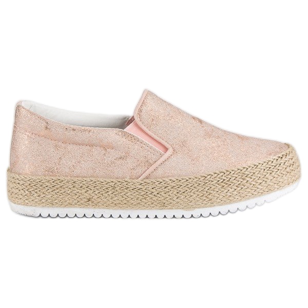 Betler Rosa Espadrilles auf der Plattform