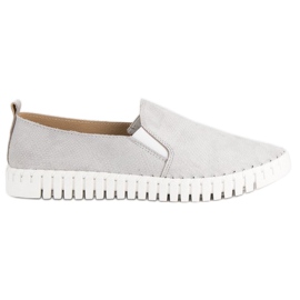Tullo Graue Wildleder-Slipper