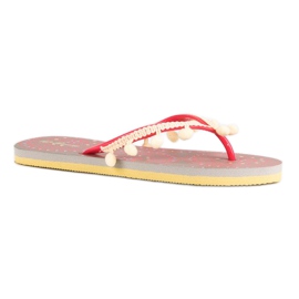 Ax Boxing Flip-Flops mit Bommeln orange