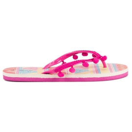 Ax Boxing Flip-Flops mit Bommeln rosa