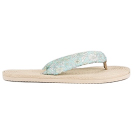 Ax Boxing Flip-Flops Espadrilles weiß grün