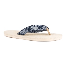Ax Boxing Espadrilles-Flip-Flops weiß navy blau