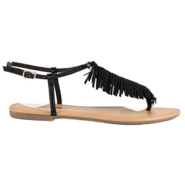 Schwarze Flip-Flops