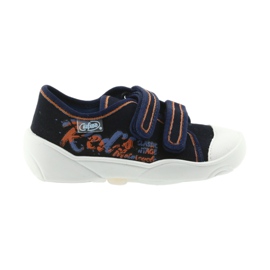 Befado Kinderschuhe Turnschuhe Hausschuhe 907P094 navy blau orange weiß