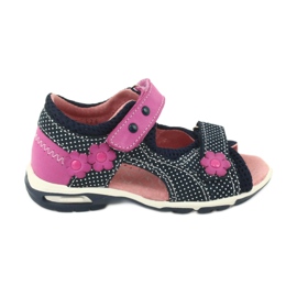 Klettsandalen Ren But marineblau rosa weiß