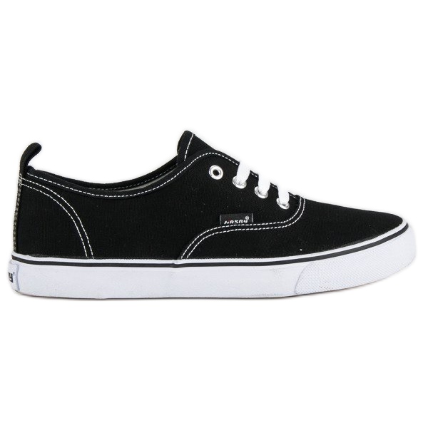 Hasby Schwarze Turnschuhe zum Schnüren