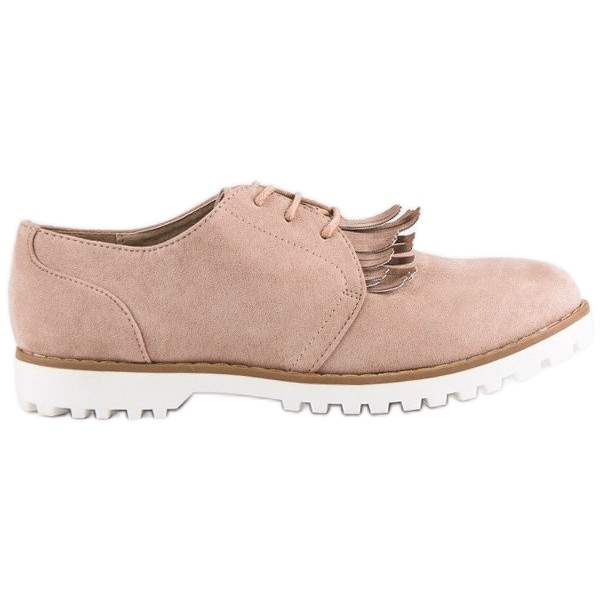 Gebundene Wildleder-Boho-Schuhe braun