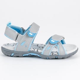 Hasby Komfortable Klett-Sandalen grau