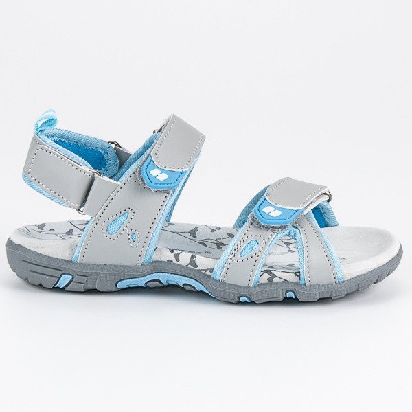 Hasby Komfortable Klett-Sandalen grau