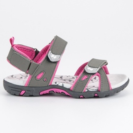Hasby Bequeme Klett-Sandalen grau
