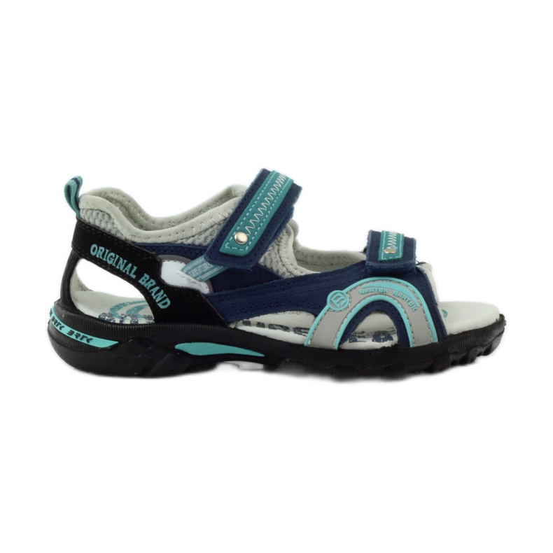 Sandalen für Jungen Bartek 36113 Marineblau navy blau grün grau