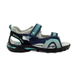 Sandalen für Jungen Bartek 39113 marineblau grün grau