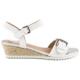 Kylie Espadrilles-Sandalen mit Schnalle weiß