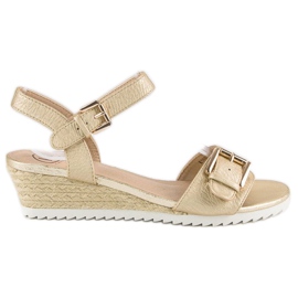 Kylie Espadrilles-Sandalen mit Schnalle gelb