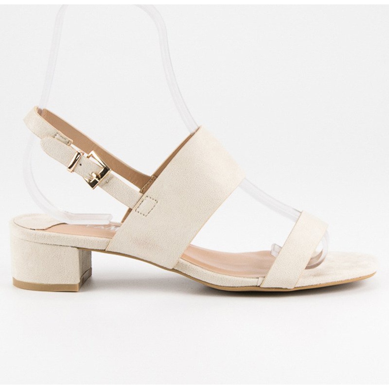 Fama Sandalen mit niedrigem Absatz braun