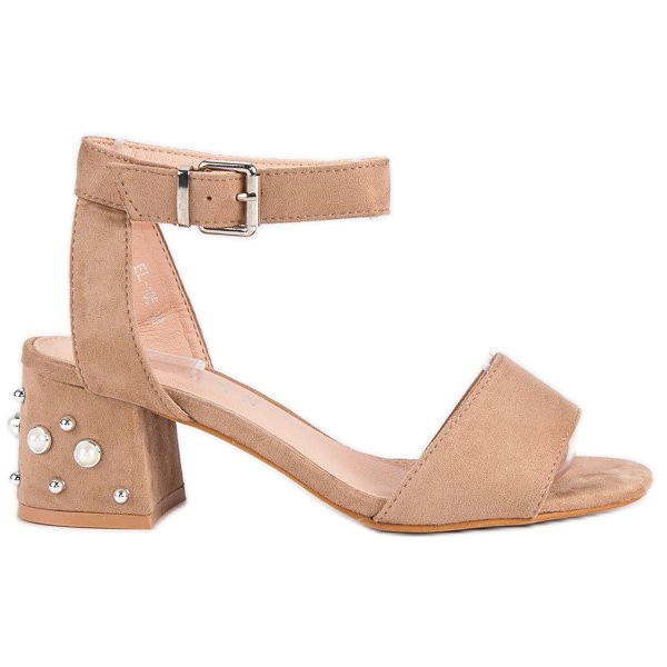 Erynn Sandalen mit Perlen grün