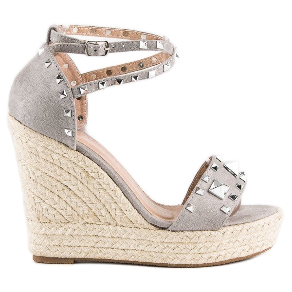 Bestelle Rock-Espadrilles-Sandalen grau