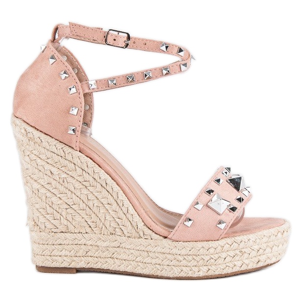 Bestelle Rock-Espadrilles-Sandalen rosa