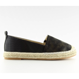Schwarze Damen-Espadrilles FF088 Schwarz