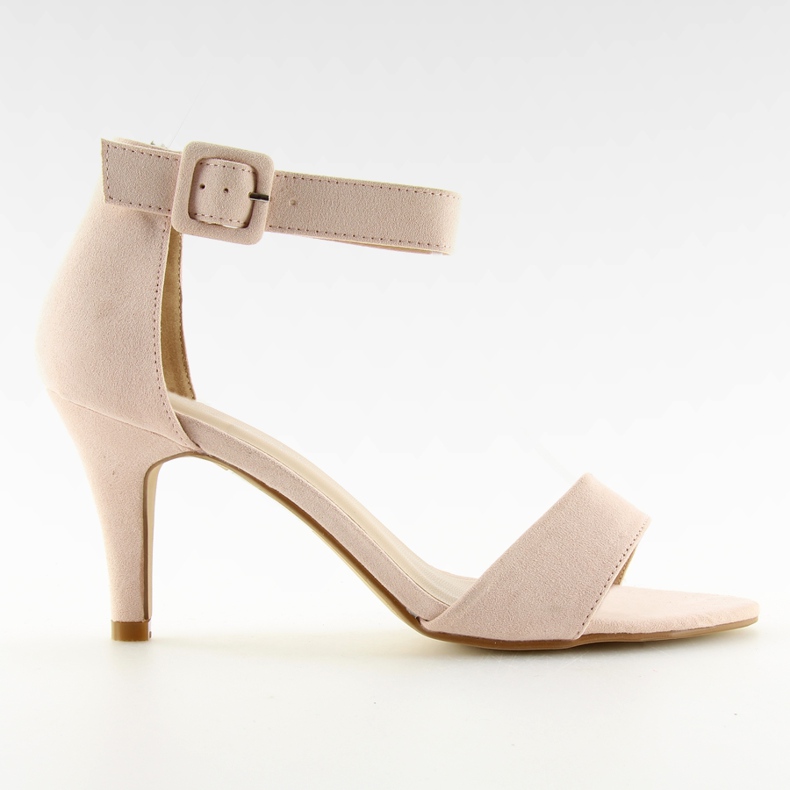 Sandalen auf niedrigen Absätzen rosa BL076