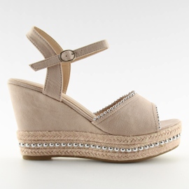 Beige Keilsandalen U-6272 beige