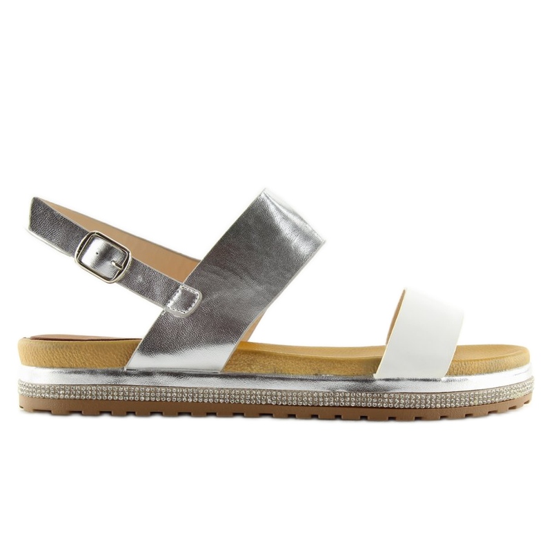 Weiße Damensandalen SL88P Weiß