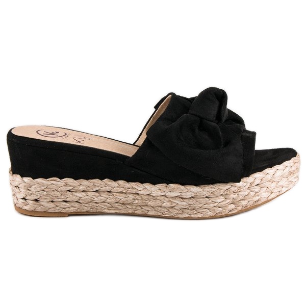 Kylie Espadrilles mit Schleife schwarz