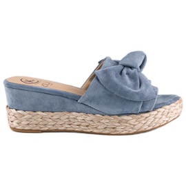 Kylie Espadrilles mit Schleife blau