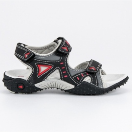 American Club Bequeme amerikanische Sandalen schwarz