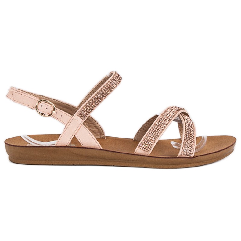 American Club Sandalen mit amerikanischen Verzierungen rosa